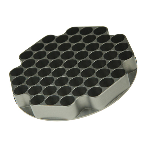 Aluminium honeycomb tube rack, hard anodised